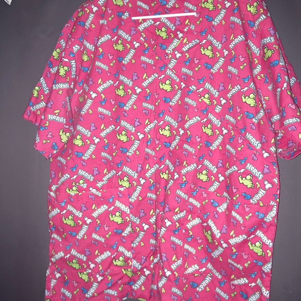 Nerds candy women’s scrub top